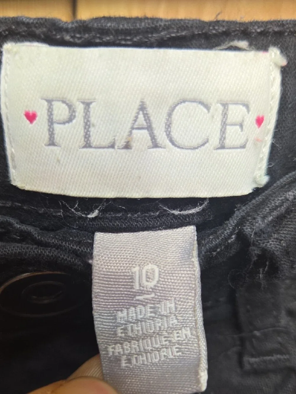 The Children's Place Black Boyfriend Bermuda Jeans
